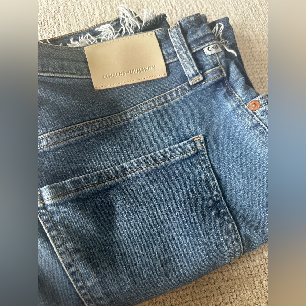 ANTHROPOLOGIE Citizens Of Humanity Florence Blue Ankle Cropped Jeans - Picture 6 of 10